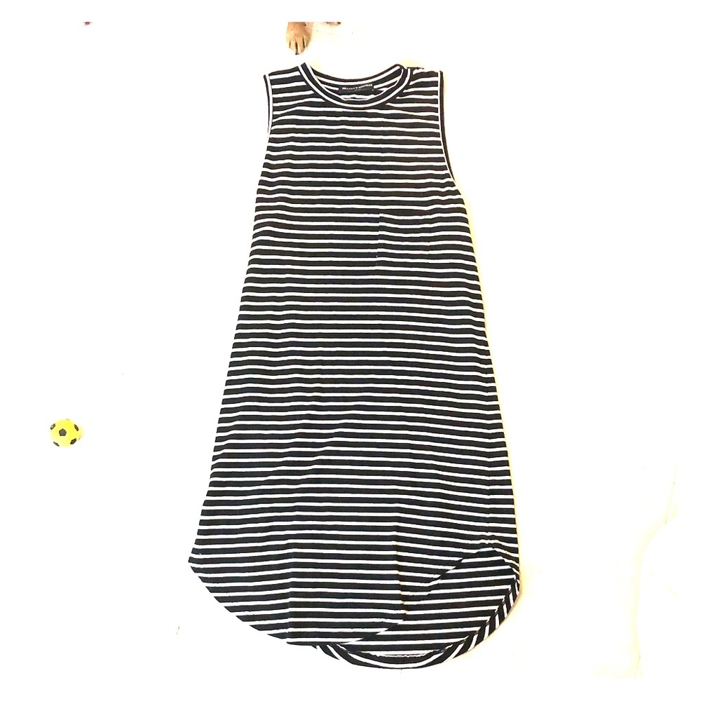 Casual lay around horizontal-striped day dress
